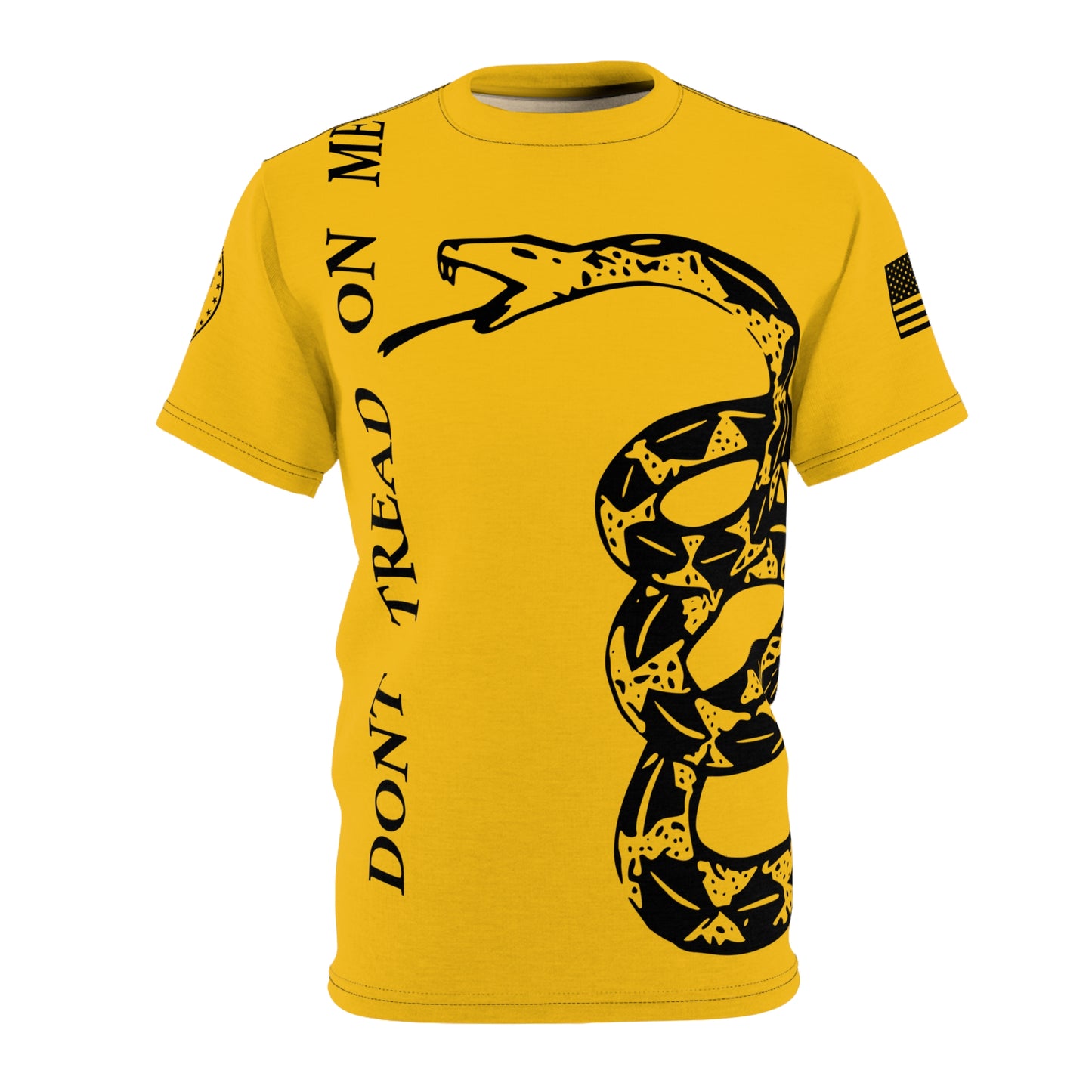 TF - We The People -Dont Tread On Me Abstract Tee - Yellow - Unisex Cut & Sew Tee (AOP)