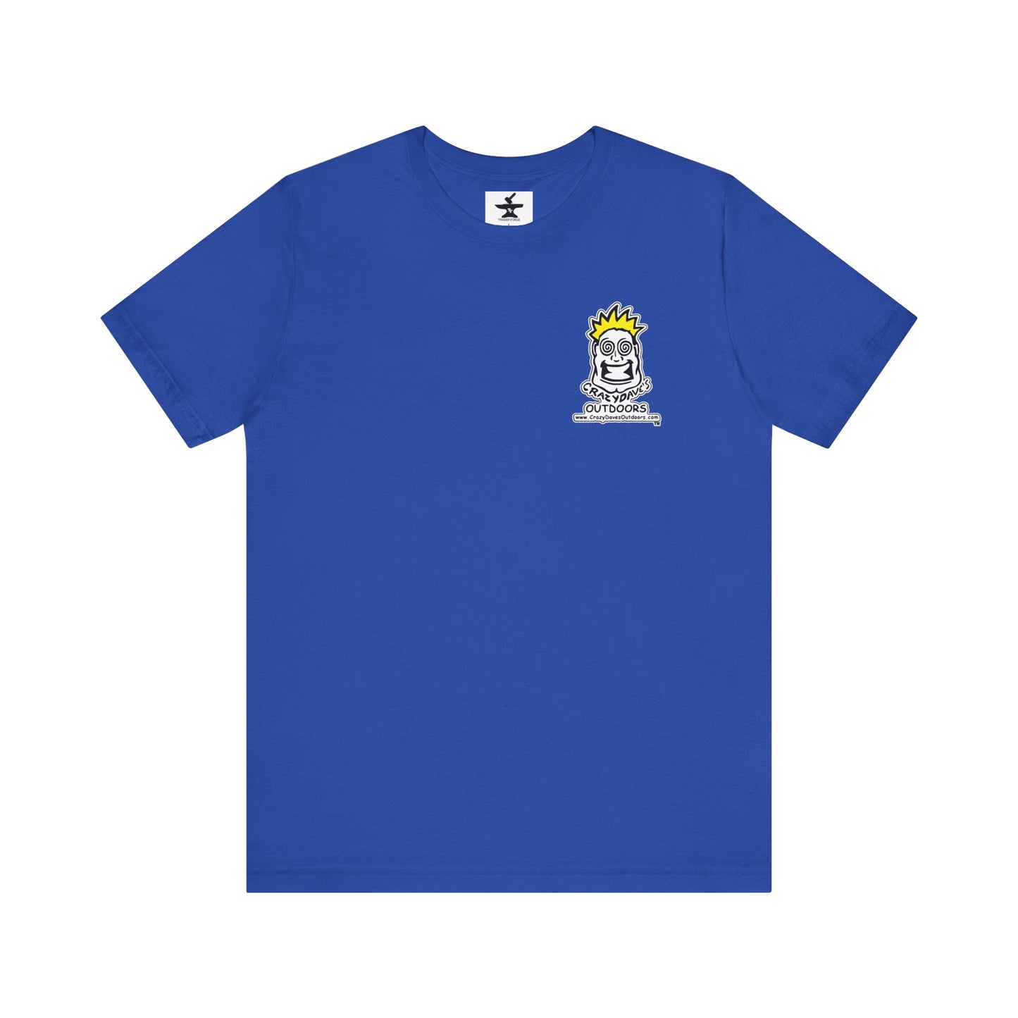 Crazy Daves Outdoors Logo Front and Back- Tee - Front- Unisex Jersey Short Sleeve Tee