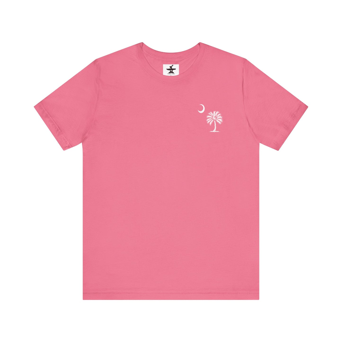 Palmetto Tree and Crescent - Front and Back Print - Unisex Jersey Short Sleeve Tee