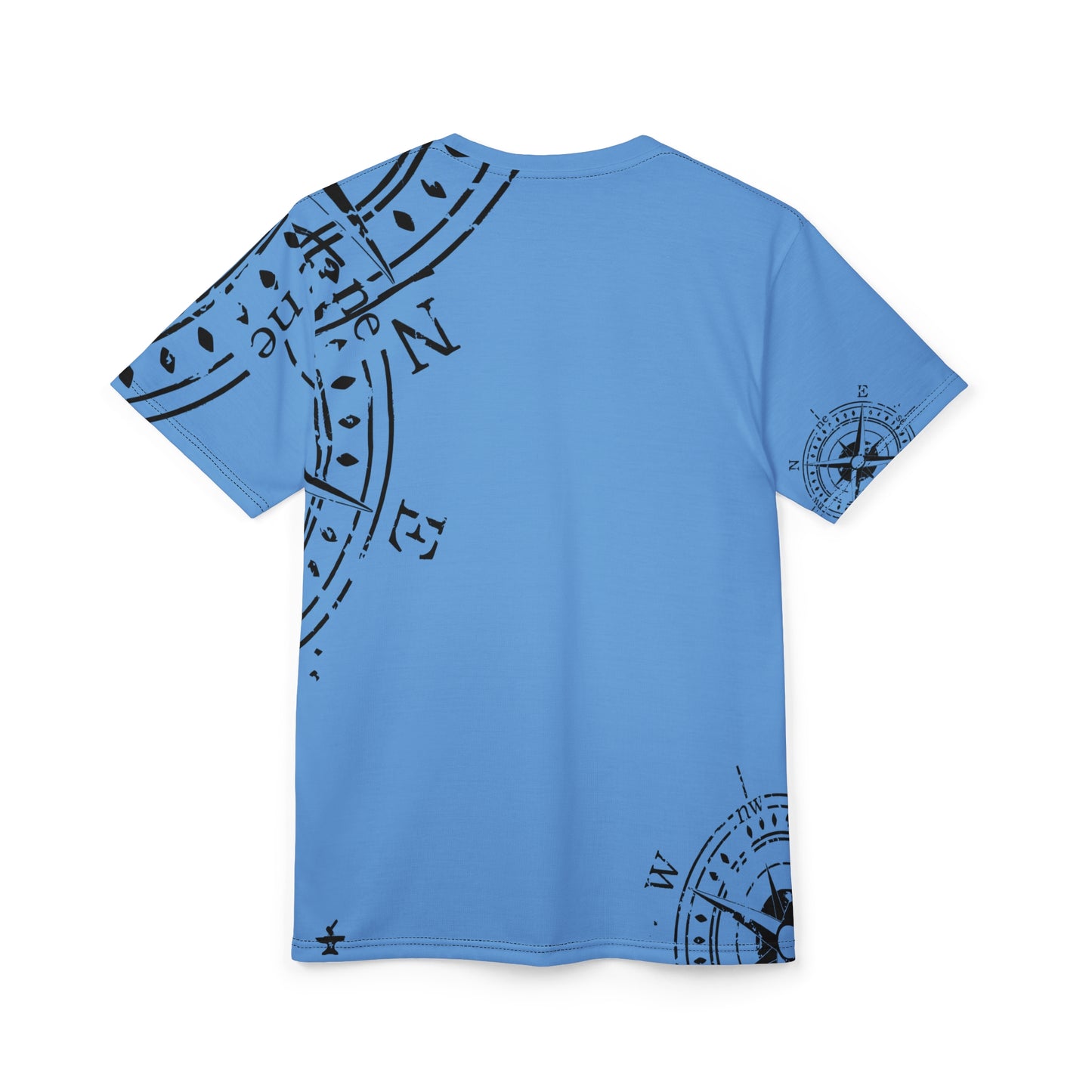 TF - Compass Abstract - Light Blue - Unisex Cut & Sew Tee (AOP)