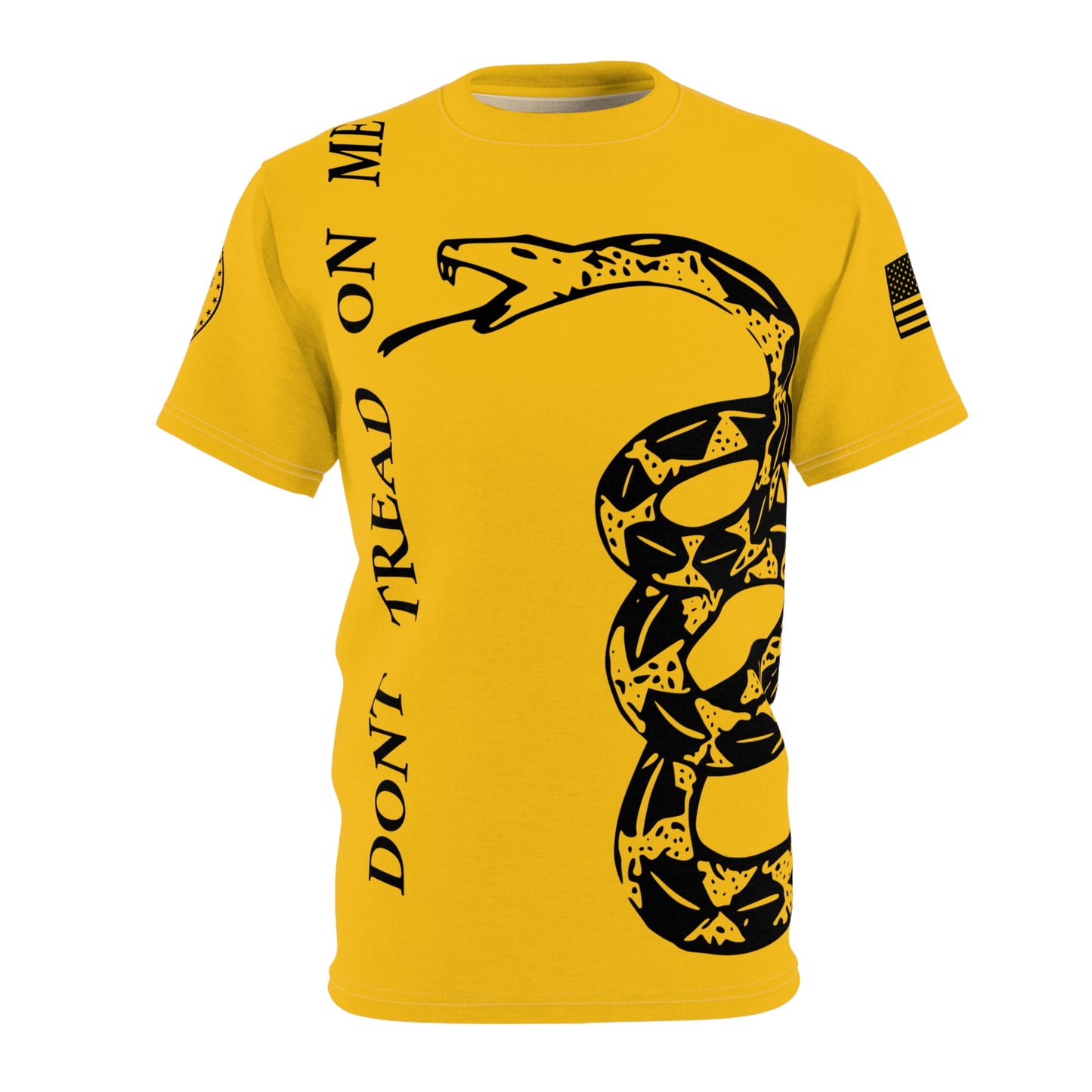 TF - We The People -Dont Tread On Me Abstract Tee - Yellow - Unisex Cut & Sew Tee (AOP)