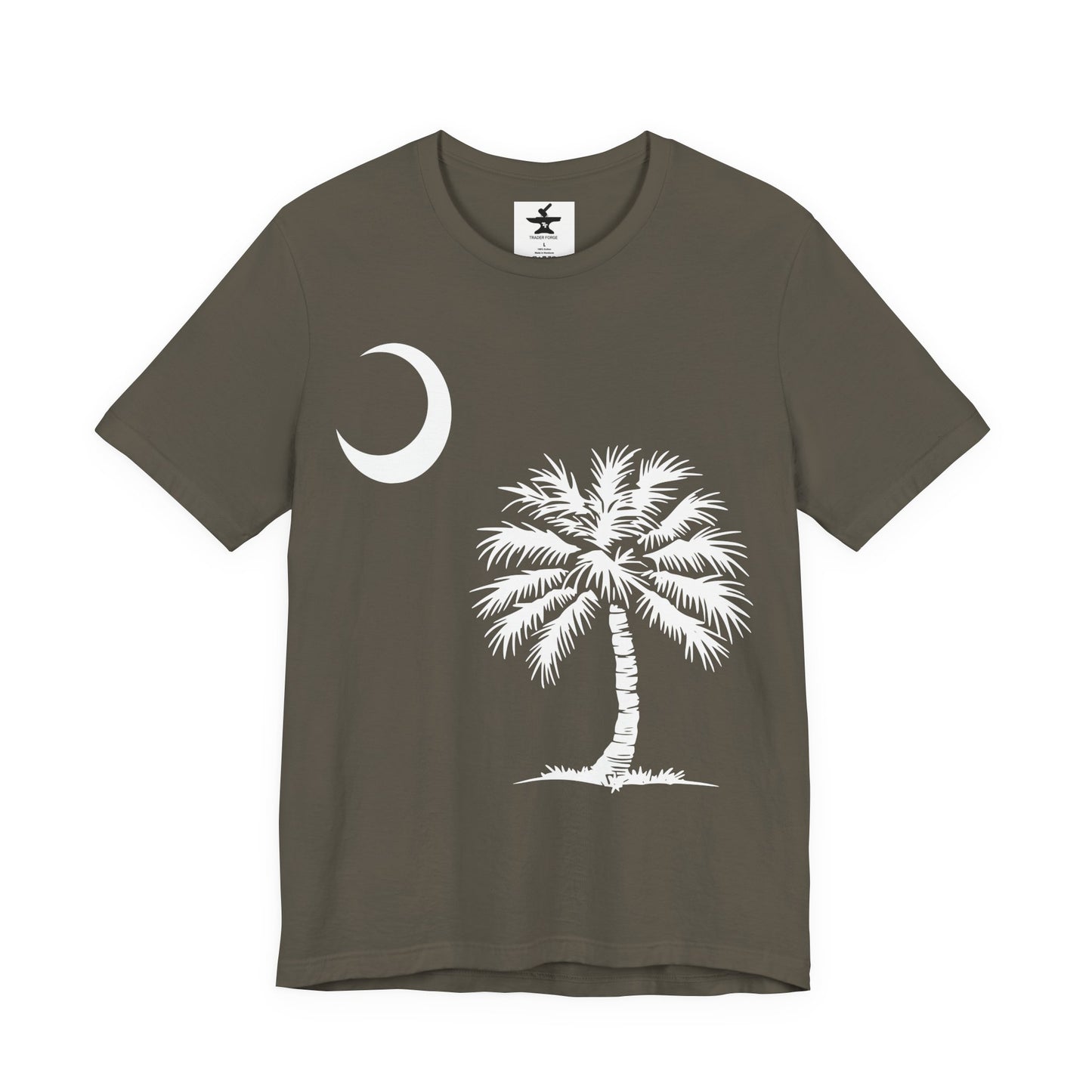 Palmetto Tree and Crescent Tee Shirt-Unisex Jersey Short Sleeve Tee