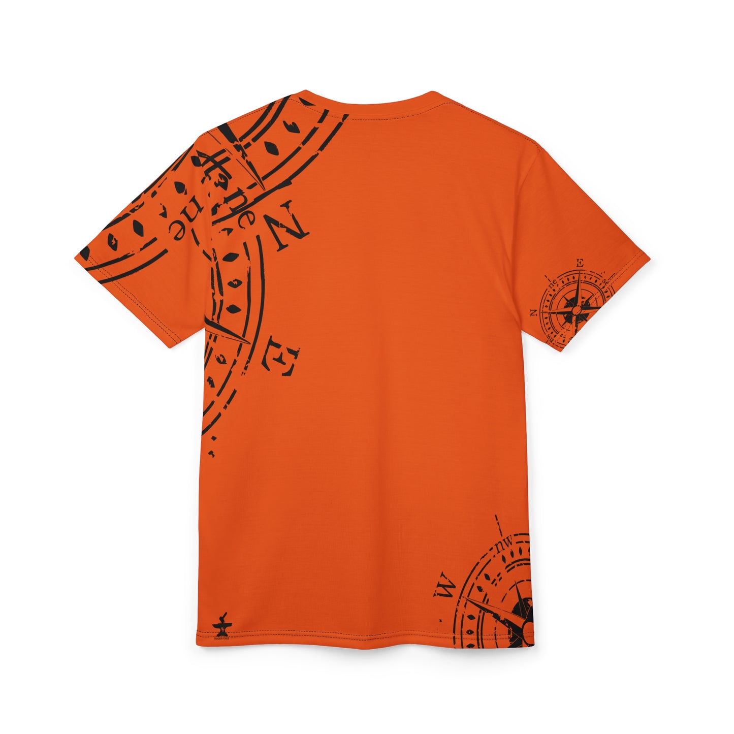 TF - Compass Abstract - Orange - Unisex Cut & Sew Tee (AOP)