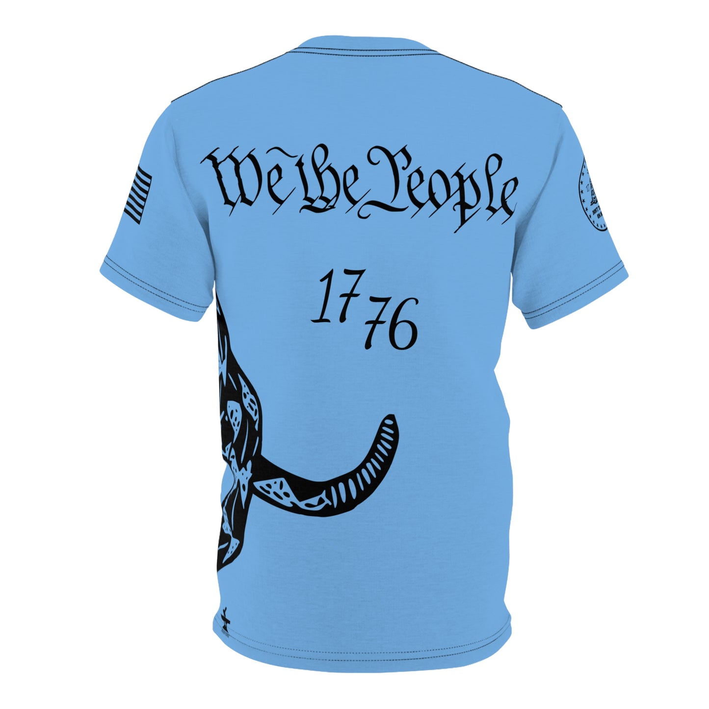 TF - We The People -Dont Tread On Me Abstract Tee - Blue-Unisex Cut & Sew Tee (AOP)