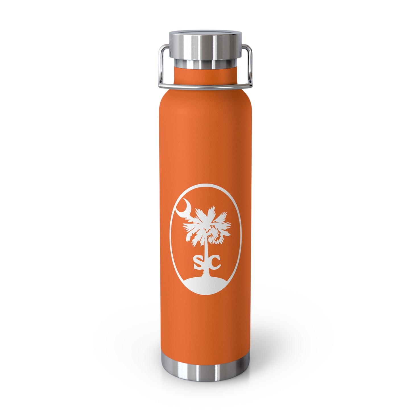 Palmetto and Crescent in an Oval - Stylish Insulated Water Bottle, 22oz, Copper Vacuum Flask, Outdoor Hydration Gift, Eco-Friendly Travel Mug, SC Palmetto State Design