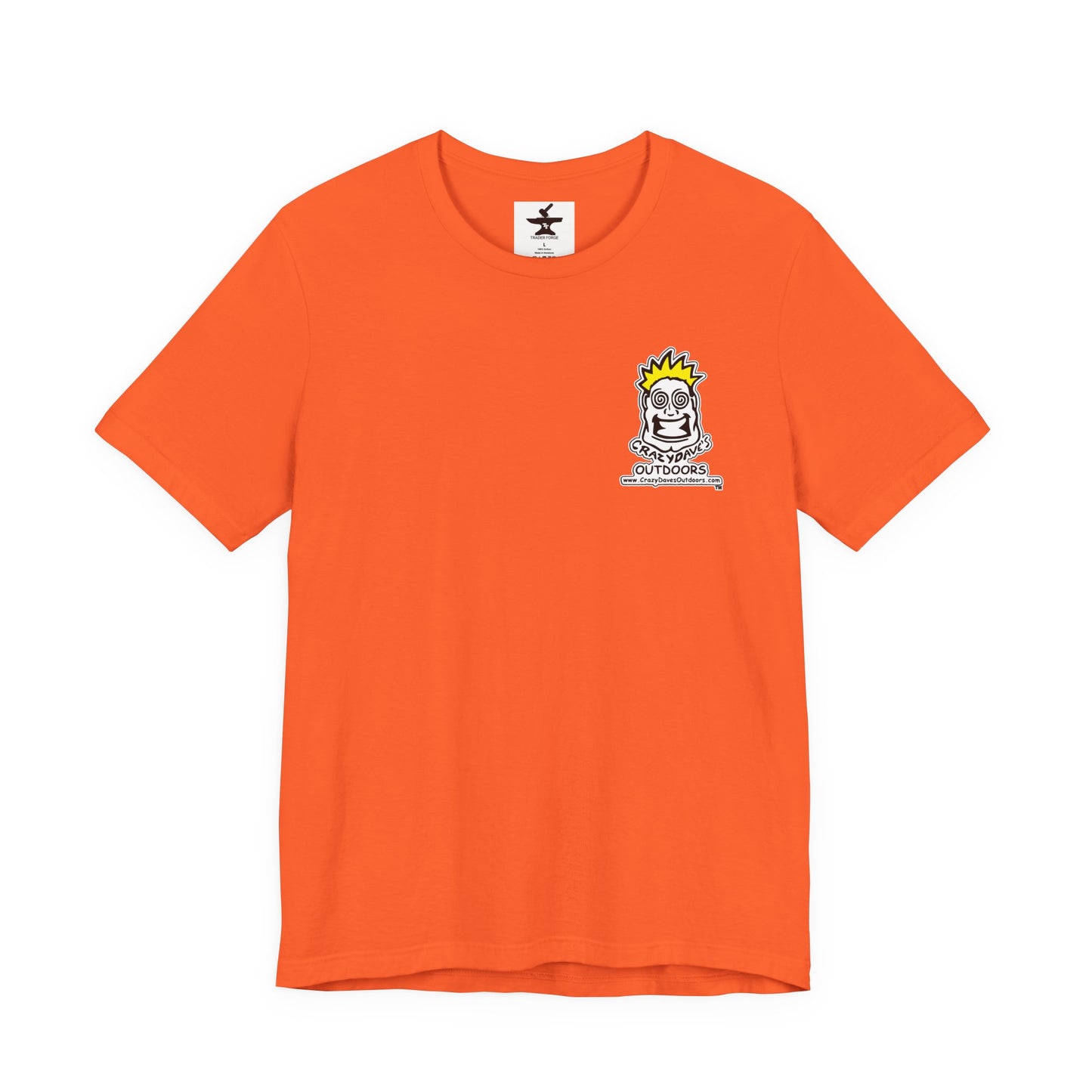 Crazy Daves Outdoors Logo Front and Back- Tee - Front- Unisex Jersey Short Sleeve Tee