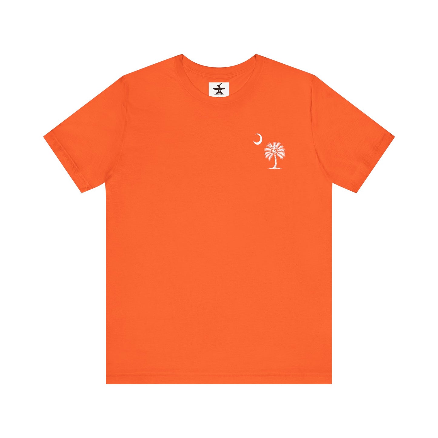 Palmetto Tree and Crescent - Front and Back Print - Unisex Jersey Short Sleeve Tee
