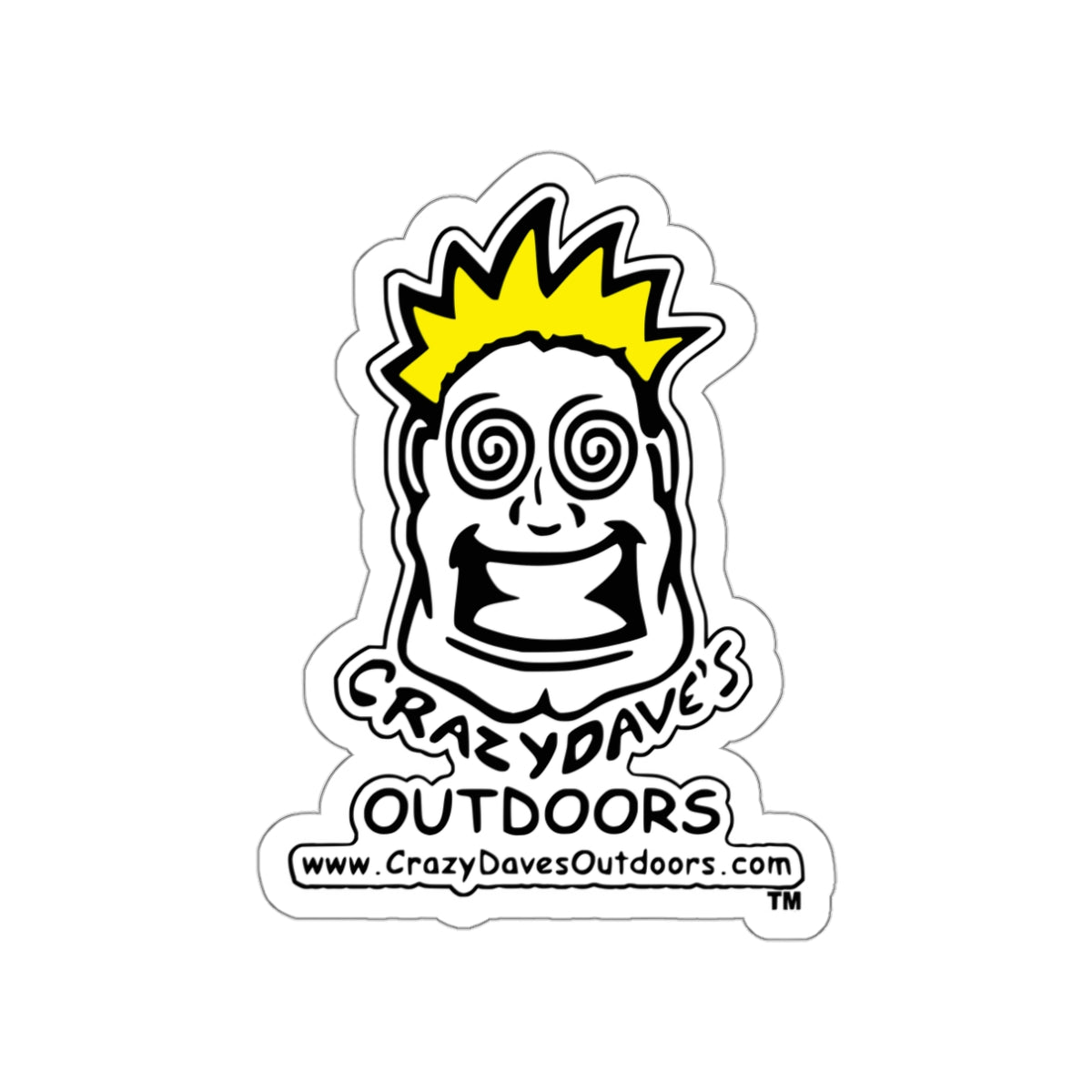 Crazy Dave's Outdoors Die-Cut Stickers | Fun Décor for Laptops, Water Bottles, and Gear | Ideal for Camping, Hiking, and Sports Enthusiasts
