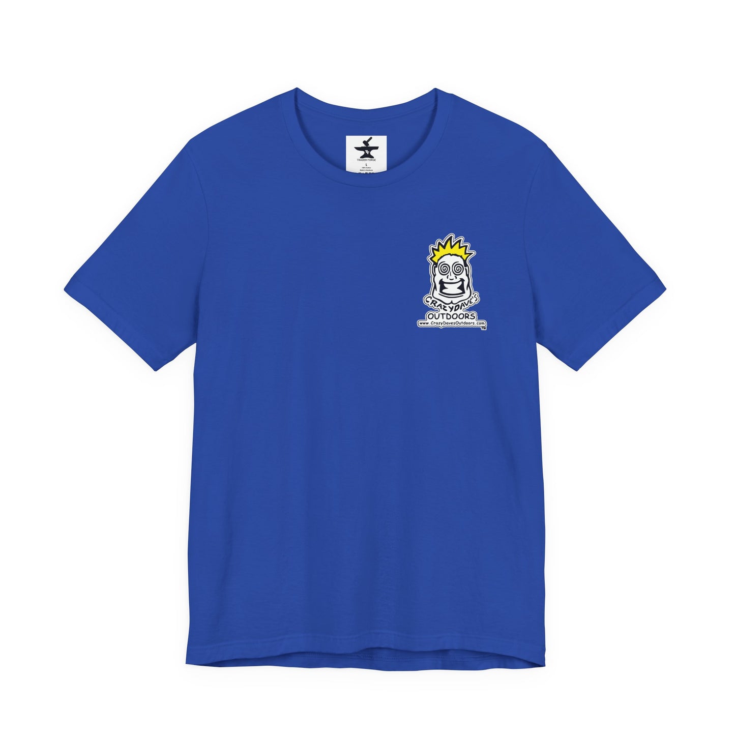 Crazy Daves Outdoors Logo Front and Back- Tee - Front- Unisex Jersey Short Sleeve Tee