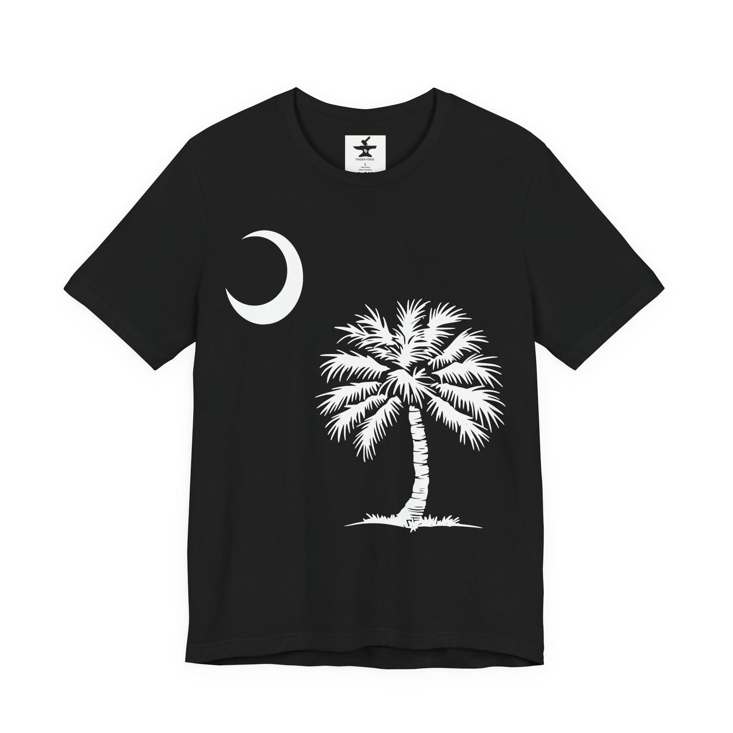 Palmetto Tree and Crescent Tee Shirt-Unisex Jersey Short Sleeve Tee