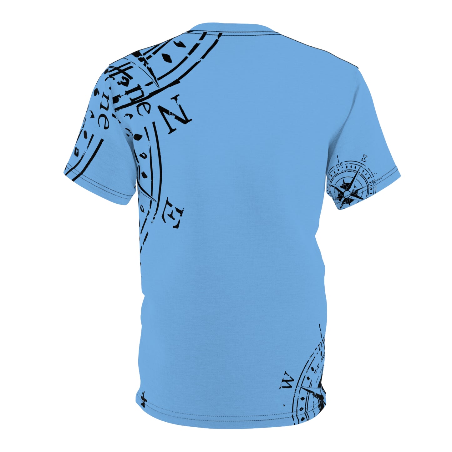 TF - Compass Abstract - Light Blue - Unisex Cut & Sew Tee (AOP)
