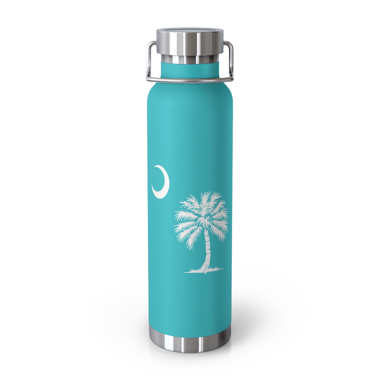 CDO - Palmetto and Crescent - Stylish Insulated Water Bottle, 22oz, Copper Vacuum Flask, Outdoor Hydration Gift, Eco-Friendly Travel Mug, SC Palmetto State Design