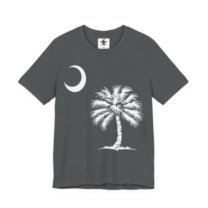Palmetto Tree and Crescent Tee Shirt-Unisex Jersey Short Sleeve Tee