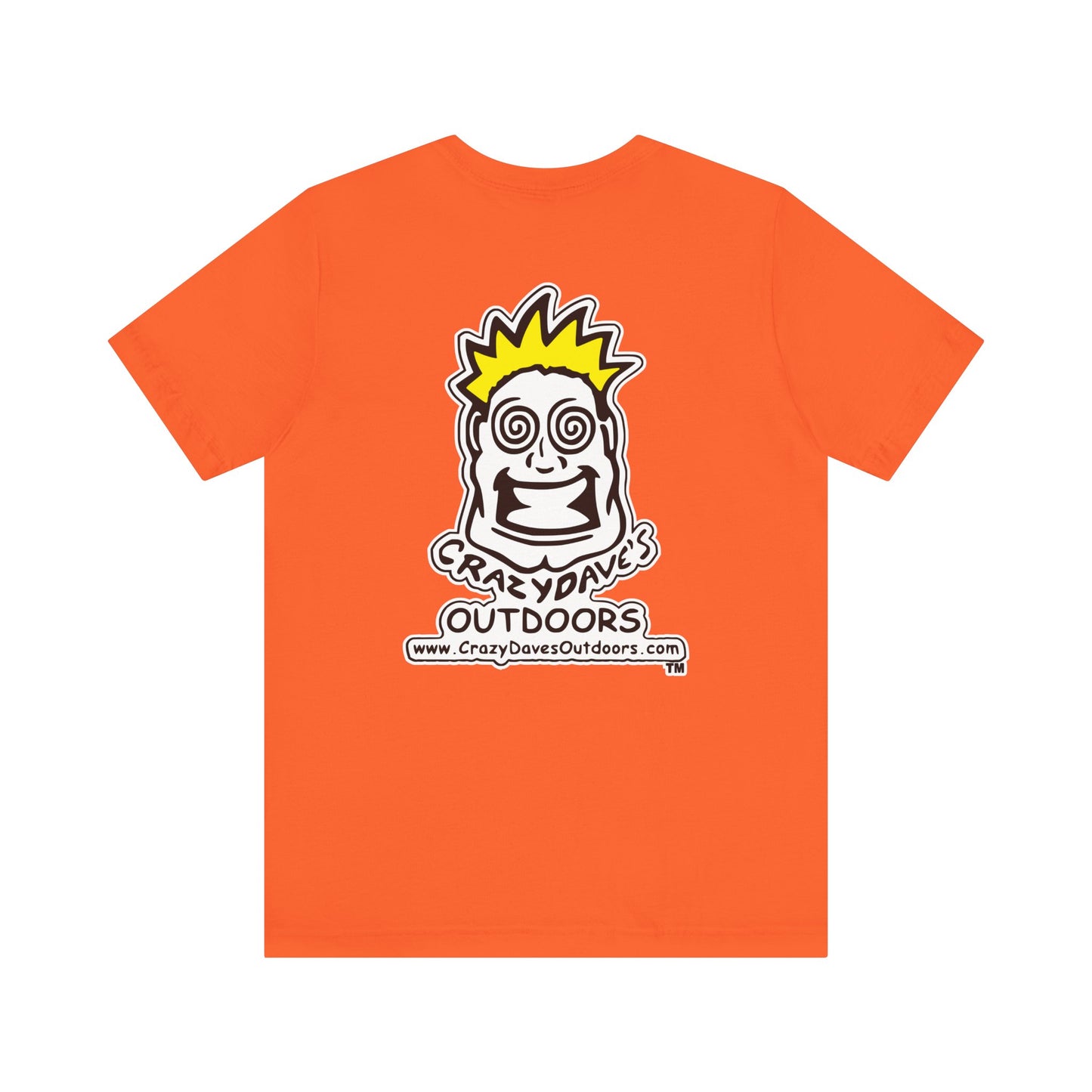 Crazy Daves Outdoors Logo  Front and Back- Tee - Front- Unisex Jersey Short Sleeve Tee