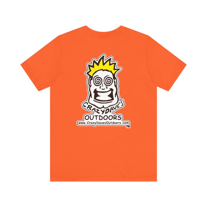 Crazy Daves Outdoors Logo  Front and Back- Tee - Front- Unisex Jersey Short Sleeve Tee