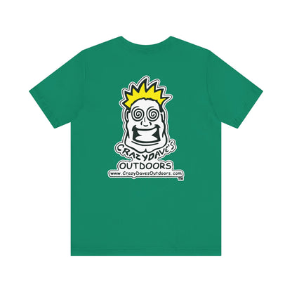 Crazy Daves Outdoors Logo  Front and Back- Tee - Front- Unisex Jersey Short Sleeve Tee