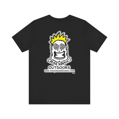 Crazy Daves Outdoors Logo  Front and Back- Tee - Front- Unisex Jersey Short Sleeve Tee