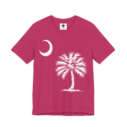 Palmetto Tree and Crescent Tee Shirt-Unisex Jersey Short Sleeve Tee