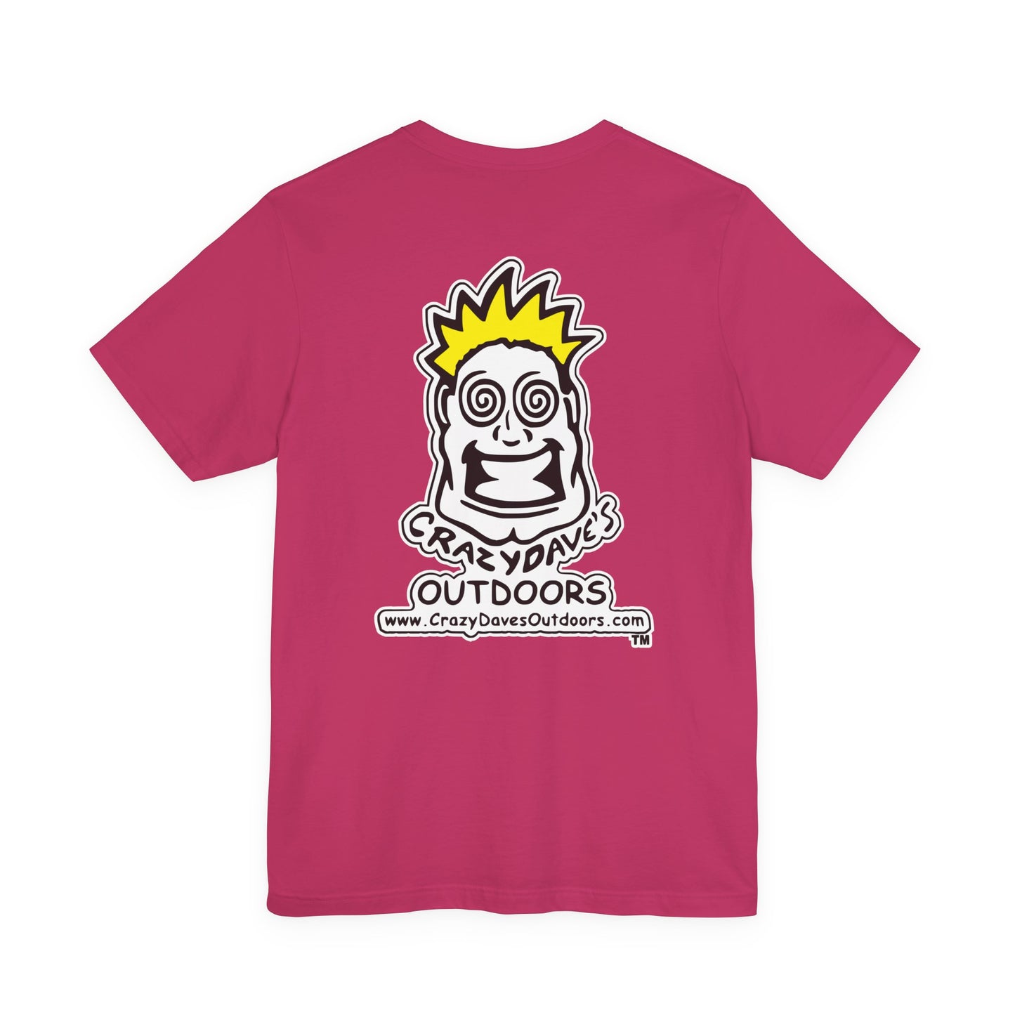 Crazy Daves Outdoors Logo  Front and Back- Tee - Front- Unisex Jersey Short Sleeve Tee