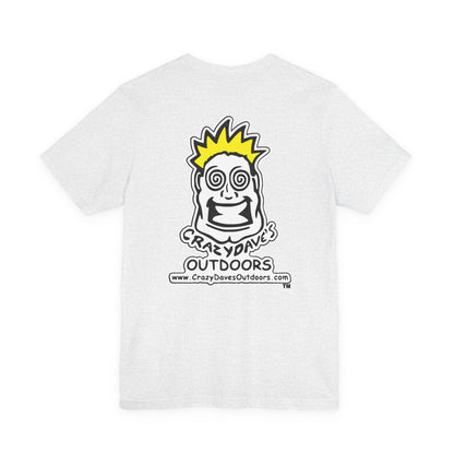 Crazy Daves Outdoors Logo  Front and Back- Tee - Front- Unisex Jersey Short Sleeve Tee