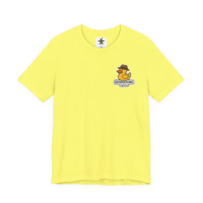 GEODUCKING 1st Gen Front and Back- Tee - Front- Unisex Jersey Short Sleeve Tee
