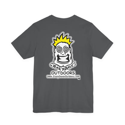 Crazy Daves Outdoors Logo  Front and Back- Tee - Front- Unisex Jersey Short Sleeve Tee