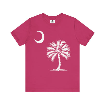 Palmetto Tree and Crescent Tee Shirt-Unisex Jersey Short Sleeve Tee