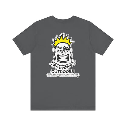 Crazy Daves Outdoors Logo  Front and Back- Tee - Front- Unisex Jersey Short Sleeve Tee