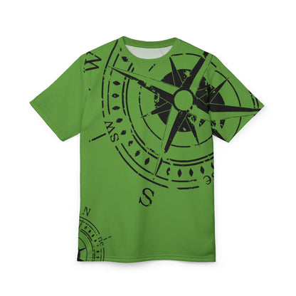 TF - Compass Abstract - Green - Unisex Cut & Sew Tee (AOP)