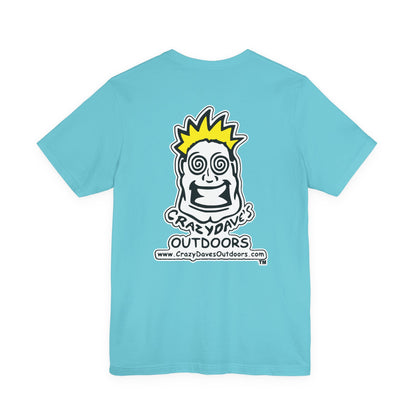 Crazy Daves Outdoors Logo  Front and Back- Tee - Front- Unisex Jersey Short Sleeve Tee