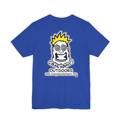Crazy Daves Outdoors Logo  Front and Back- Tee - Front- Unisex Jersey Short Sleeve Tee