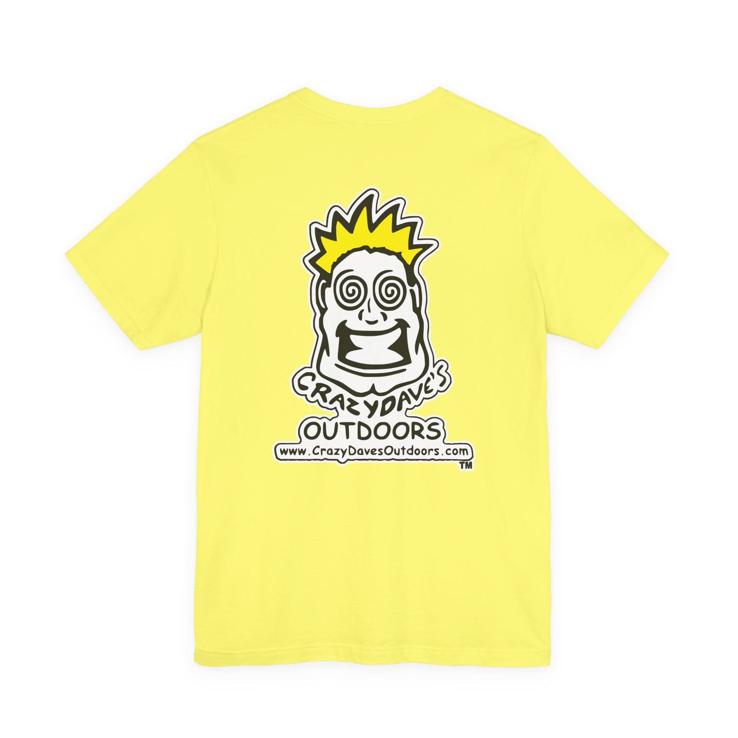 Crazy Daves Outdoors Logo  Front and Back- Tee - Front- Unisex Jersey Short Sleeve Tee
