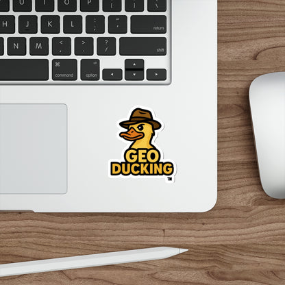GeoDucking Die-Cut Stickers | Fun Décor for Laptops, Water Bottles, and Gear | Ideal for Camping, Hiking, and Sports Enthusiasts