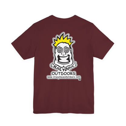 Crazy Daves Outdoors Logo  Front and Back- Tee - Front- Unisex Jersey Short Sleeve Tee