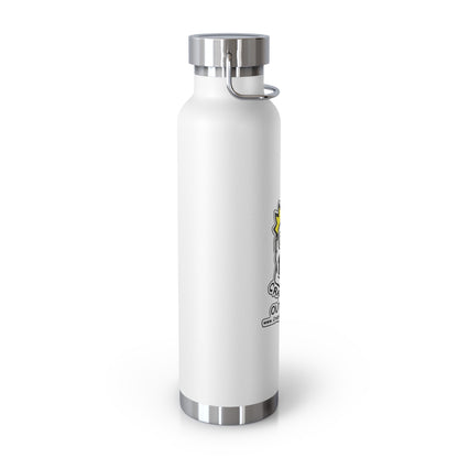 Crazy Dave's Outdoors Logo  - Stylish Insulated Water Bottle, 22oz, Copper Vacuum Flask, Outdoor Hydration Gift, Eco-Friendly Travel Mug, SC Palmetto State Design