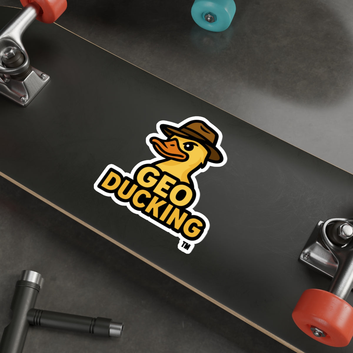 GeoDucking Die-Cut Stickers | Fun Décor for Laptops, Water Bottles, and Gear | Ideal for Camping, Hiking, and Sports Enthusiasts