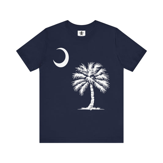 Palmetto Tree and Crescent Tee Shirt-Unisex Jersey Short Sleeve Tee