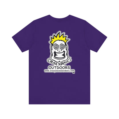 Crazy Daves Outdoors Logo  Front and Back- Tee - Front- Unisex Jersey Short Sleeve Tee