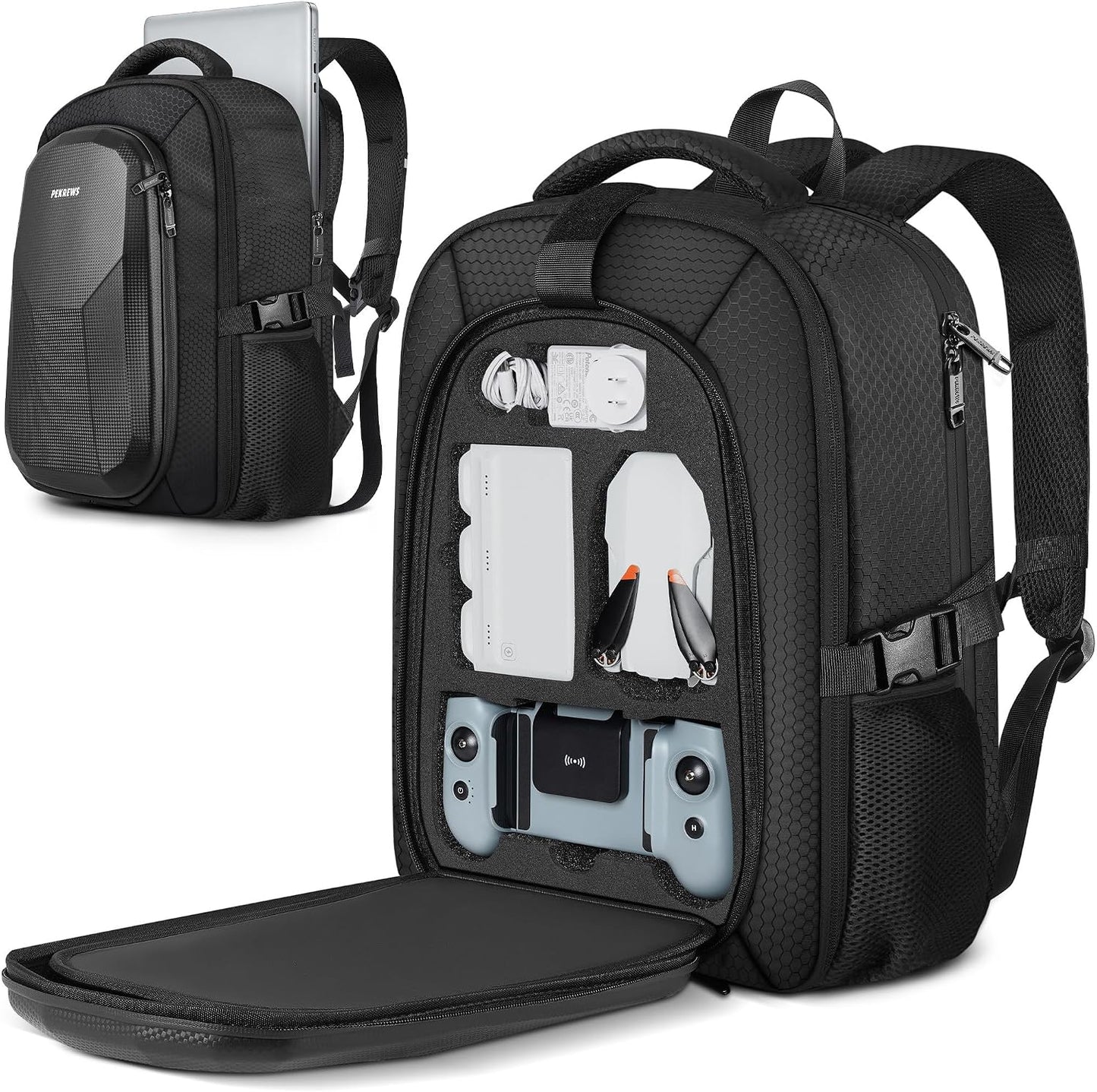 Case for Potensic Atom 2, Large Backpack for Atom 2/Se/3-Axis/Lt | Fits 15.6'' Laptop, 30L Travel Drone Backpack, for Fly More Combo Drone Accessories (Not for RC PTD 1 Remote Controller)