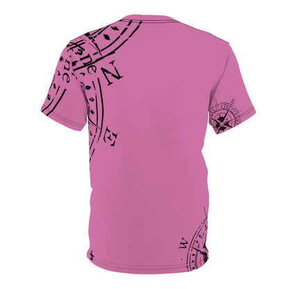 TF - Compass Abstract - Light Pink - Unisex Cut & Sew Tee (AOP)
