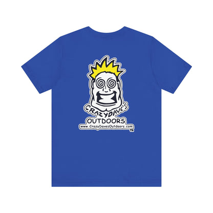 Crazy Daves Outdoors Logo  Front and Back- Tee - Front- Unisex Jersey Short Sleeve Tee
