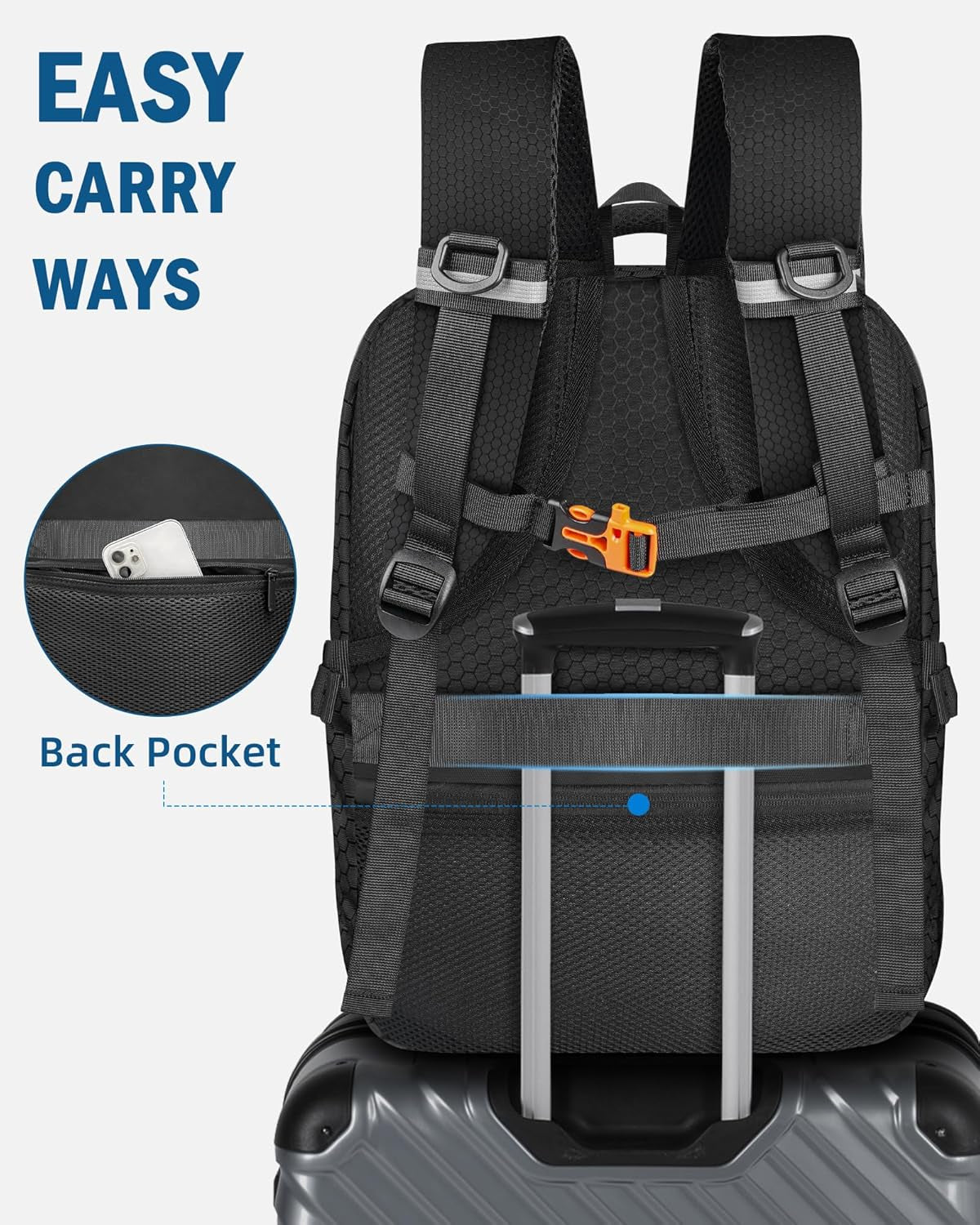 Case for Potensic Atom 2, Large Backpack for Atom 2/Se/3-Axis/Lt | Fits 15.6'' Laptop, 30L Travel Drone Backpack, for Fly More Combo Drone Accessories (Not for RC PTD 1 Remote Controller)