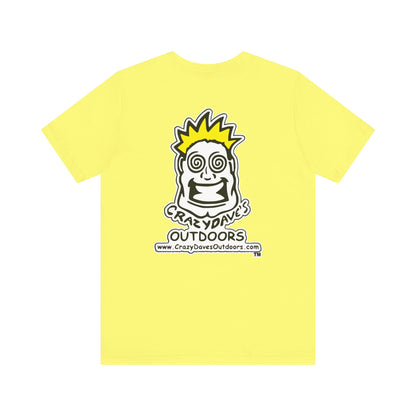 Crazy Daves Outdoors Logo  Front and Back- Tee - Front- Unisex Jersey Short Sleeve Tee