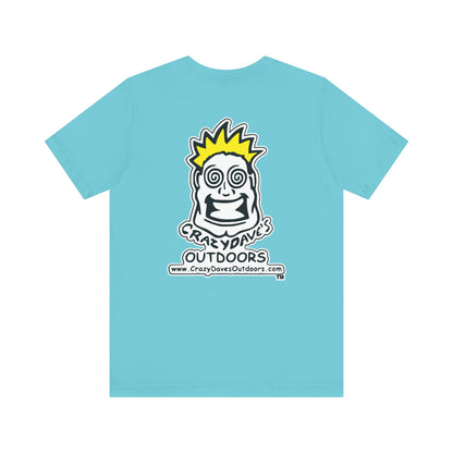 Crazy Daves Outdoors Logo  Front and Back- Tee - Front- Unisex Jersey Short Sleeve Tee