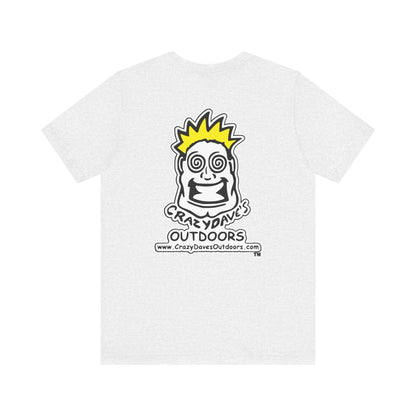 Crazy Daves Outdoors Logo  Front and Back- Tee - Front- Unisex Jersey Short Sleeve Tee