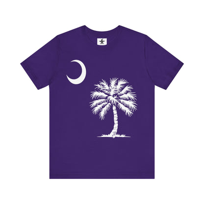 Palmetto Tree and Crescent Tee Shirt-Unisex Jersey Short Sleeve Tee