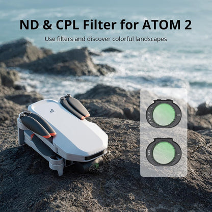ATOM 2 Drones with Camera for Adults 4K, 8K Photo, 96-Min Flight, 3-Axis Gimbal, 10KM Transmission, AI Track, Vertical Shooting, AI Night Shot, Fly More Combo with ND CPL Filter, Remote Strap