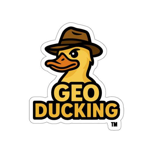 GeoDucking Die-Cut Stickers | Fun Décor for Laptops, Water Bottles, and Gear | Ideal for Camping, Hiking, and Sports Enthusiasts