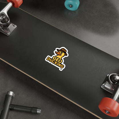 GeoDucking Die-Cut Stickers | Fun Décor for Laptops, Water Bottles, and Gear | Ideal for Camping, Hiking, and Sports Enthusiasts
