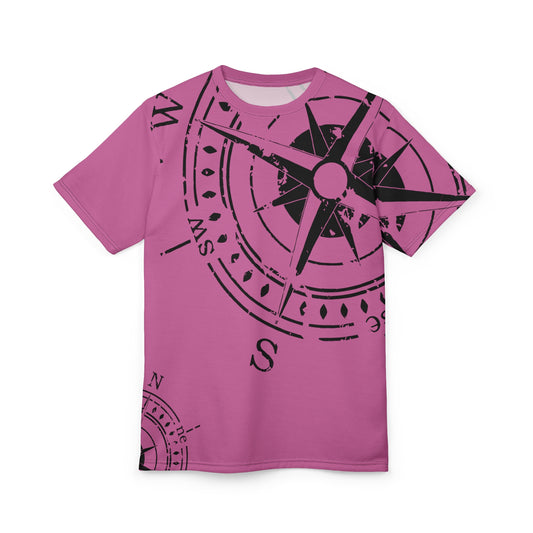 TF - Compass Abstract - Light Pink - Unisex Cut & Sew Tee (AOP)